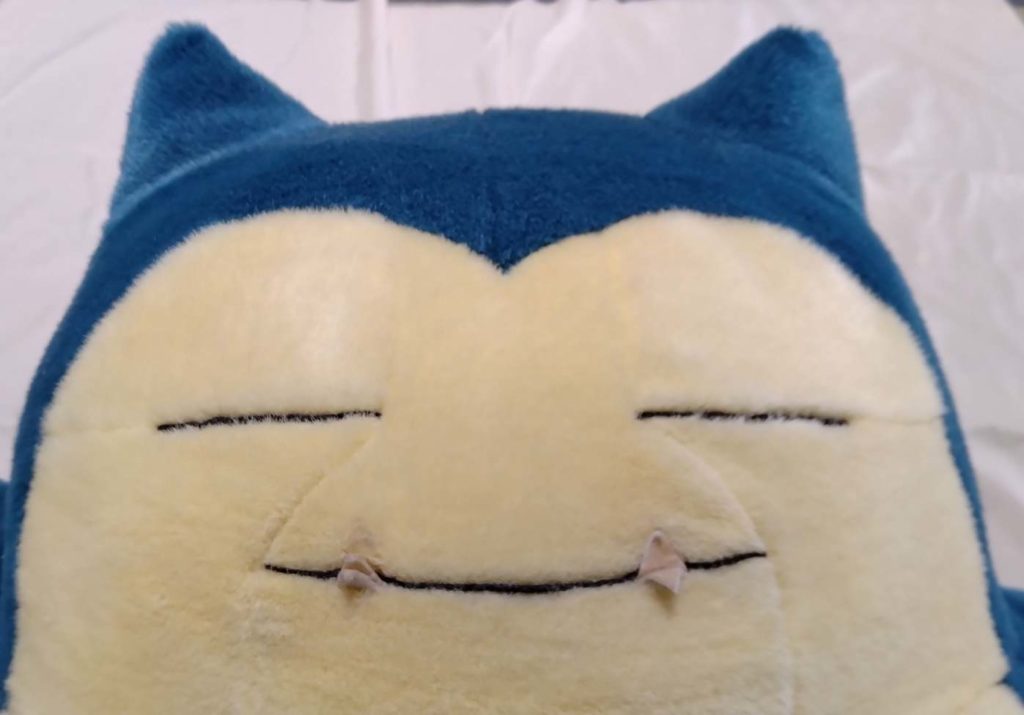 おっきなカビゴンぬいぐるみの顔