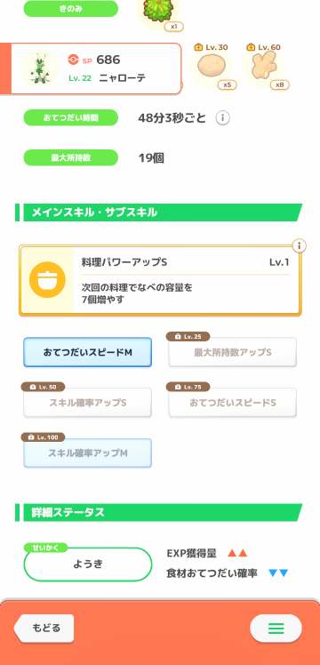 ポケモンスリープ ニャローテ